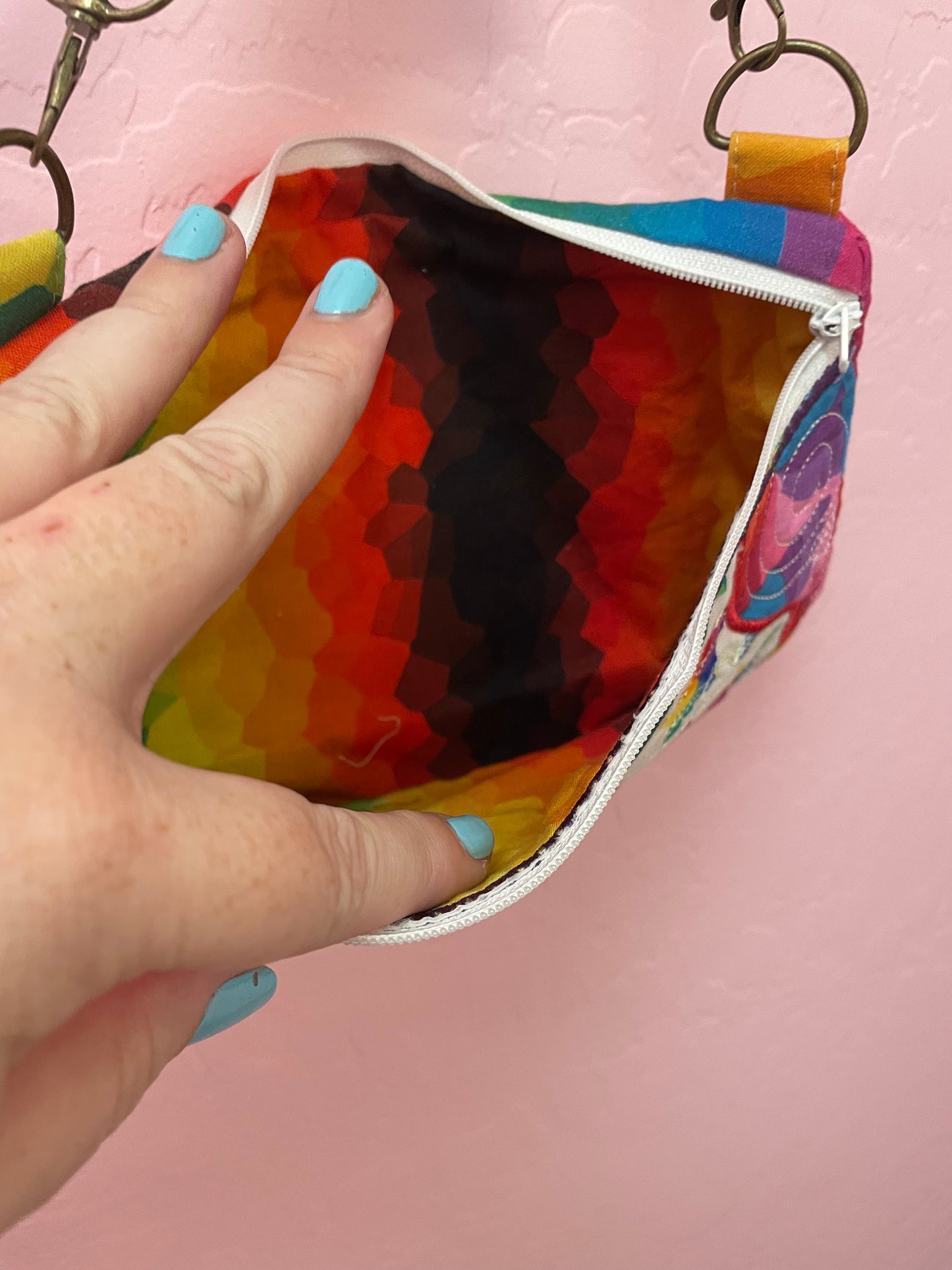 Rainbow pride clutch  April & Mae designs and alterations    