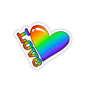 Pride love rainbow Kiss-Cut Sticker Paper products Printify 6" × 6" Transparent 