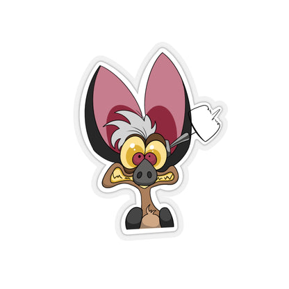 Batty Kiss-Cut Stickers Paper products Printify 4" × 4" Transparent 