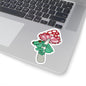 Frog under a toadstool Kiss-Cut Sticker Paper products Printify 4" × 4" White 