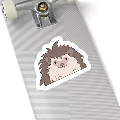 Hedgehog Kiss-Cut Sticker Paper products Printify   