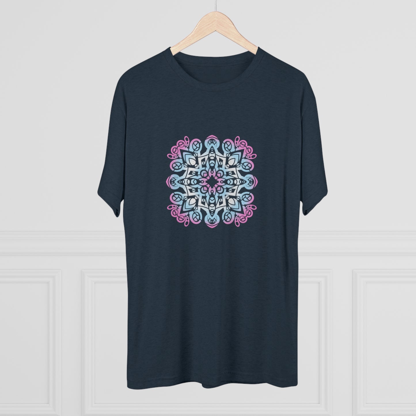 Trans pride Mandala Unisex Tri-Blend Crew Tee T-Shirt Printify   