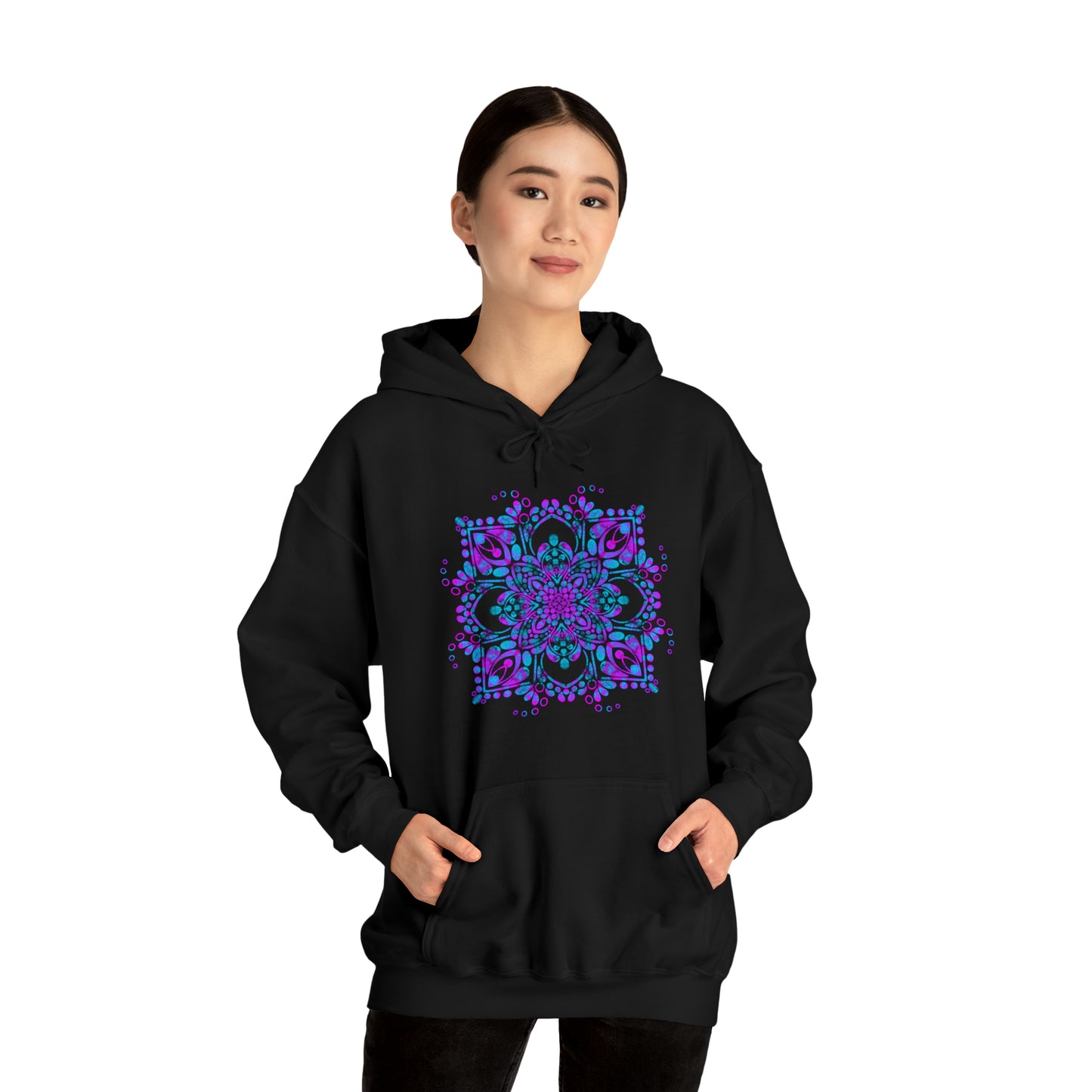 Mandala hoodie Unisex Heavy Blend™ Hooded Sweatshirt Hoodie Printify   