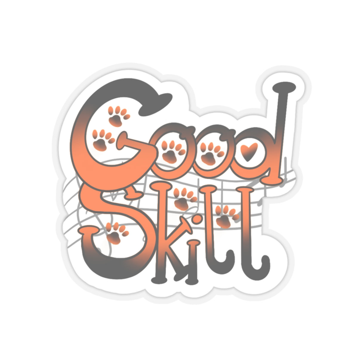 Good Skill Kiss-Cut Sticker Paper products Printify 3" × 3" Transparent 