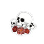 Skulls and flowers Kiss cut sticker Paper products Printify 2" × 2" White 