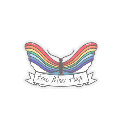 free mom hugs banner Kiss-Cut Sticker Paper products Printify 6" × 6" Transparent 