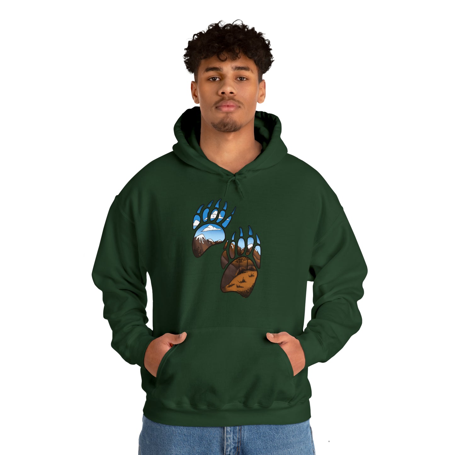 bear paws Unisex Heavy Blend™ Hooded Sweatshirt Hoodie Printify   