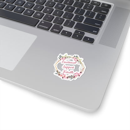 Emotional support kindle Kiss-Cut Sticker