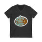 Don’t be a twat waffle Unisex Jersey Short Sleeve V-Neck Tee V-neck Printify XS Dark Grey Heather 