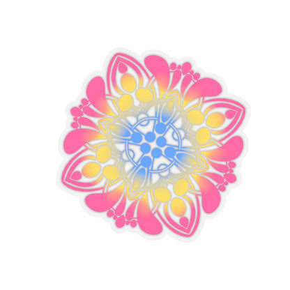 Pansexual pride Mandala Kiss-Cut Sticker Paper products Printify   