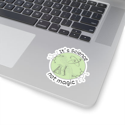 Its science not magic Kiss-Cut Sticker Paper products Printify   