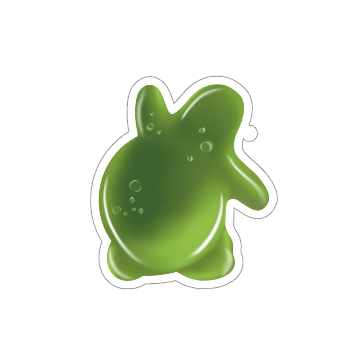 Flubber Kiss-Cut Sticker Paper products Printify 3" × 3" White 