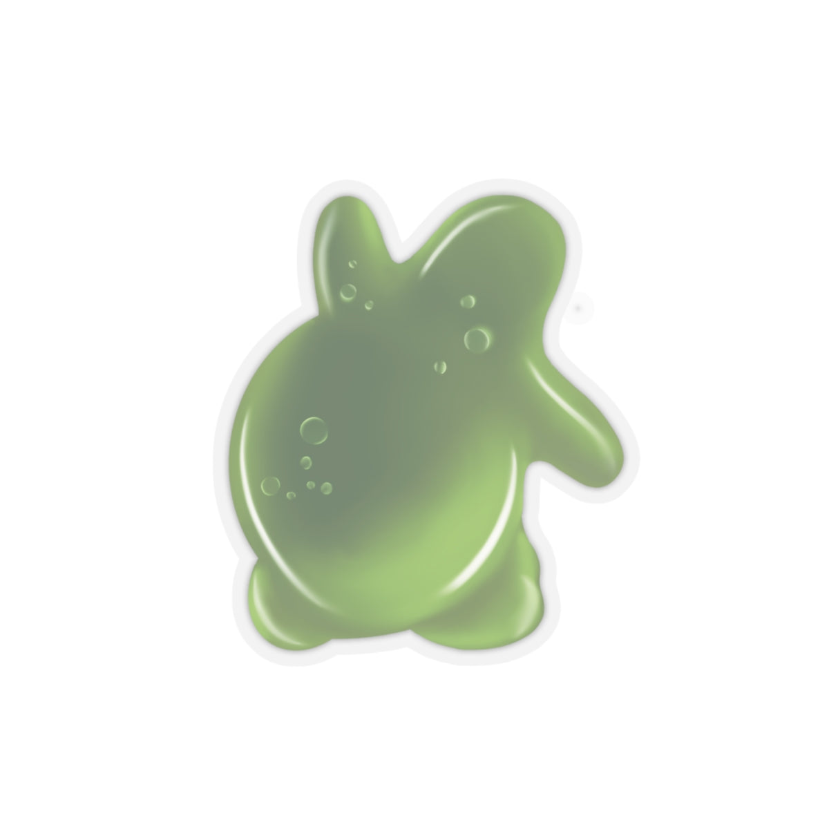 Flubber Kiss-Cut Sticker Paper products Printify 4" × 4" Transparent 