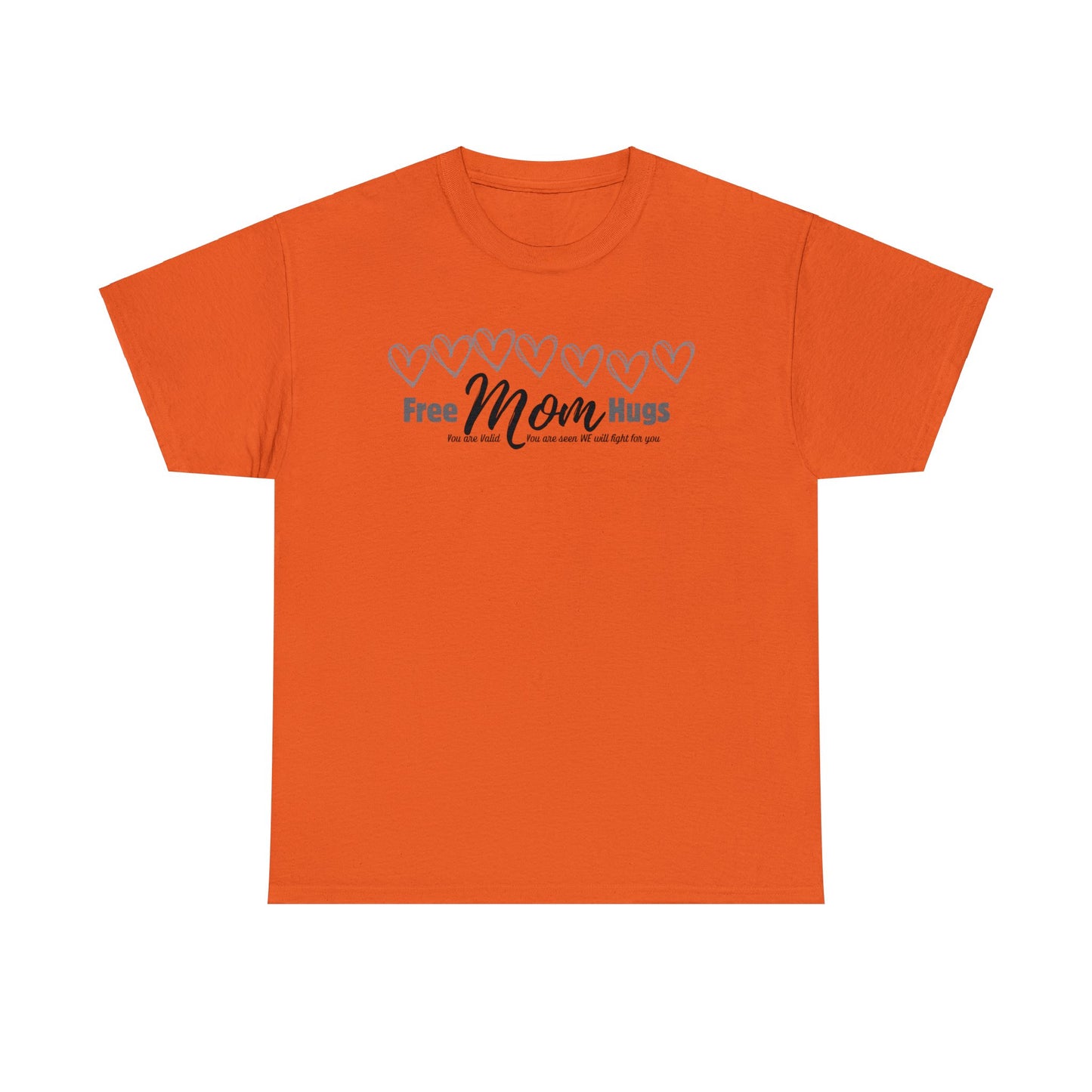 Spread Love and Acceptance: "Free Mom Hugs" Shirt T-Shirt Printify Orange S 