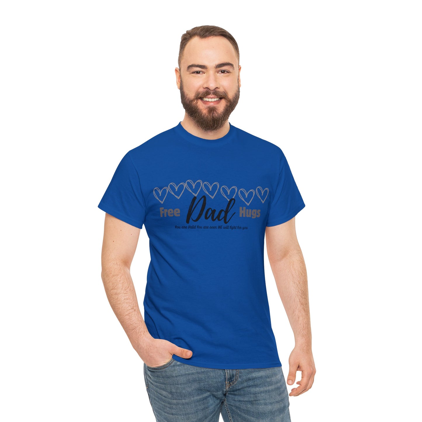 Spread Love and Warmth: "Free Dad Hugs" Shirt T-Shirt Printify Royal S 