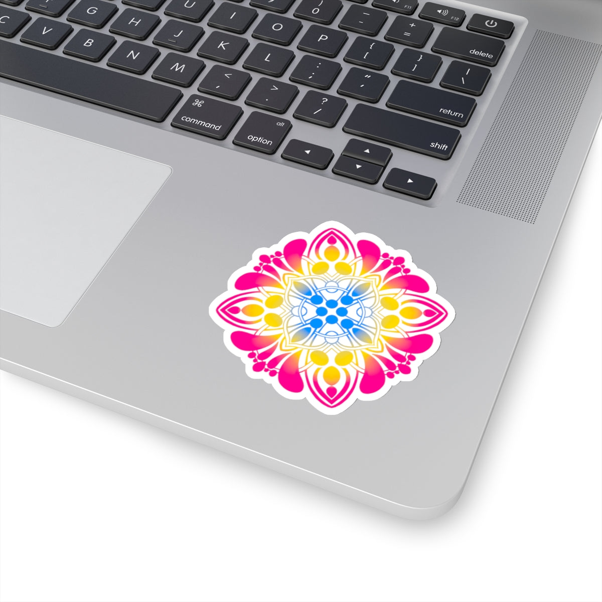 Pansexual pride Mandala Kiss-Cut Sticker Paper products Printify   