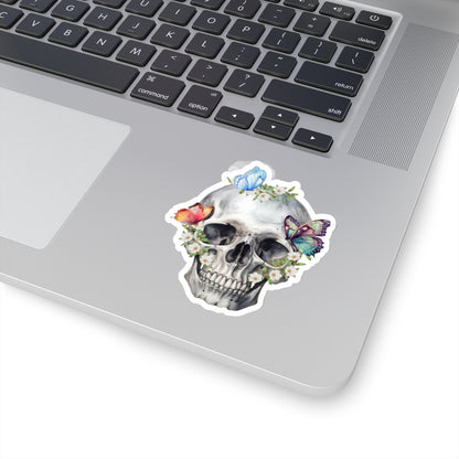 Butterfly and skulls Kiss-Cut Sticker