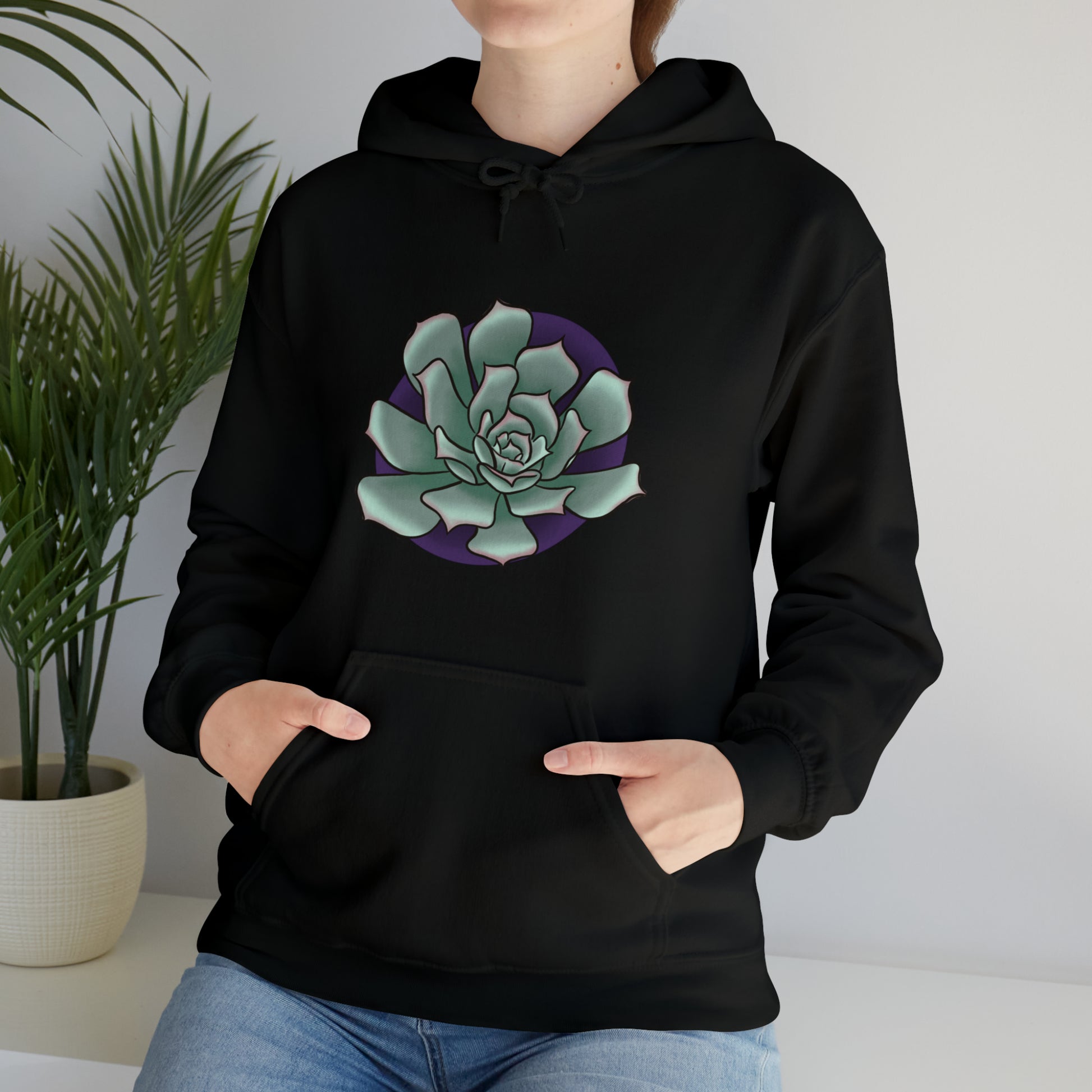 succulent Unisex Heavy Blend™ Hooded Sweatshirt Hoodie Printify   