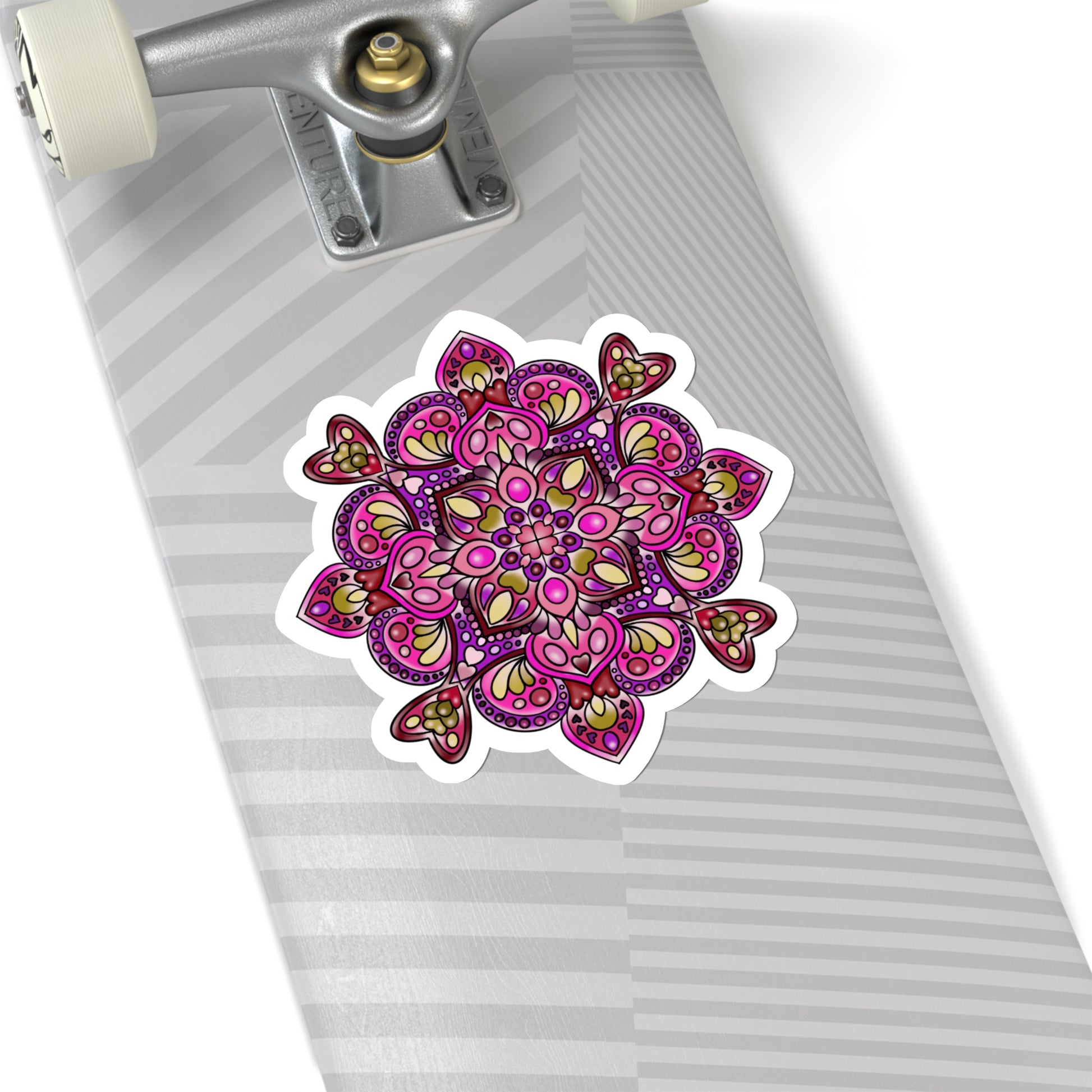 Pink Mandala Kiss-Cut Sticker Paper products Printify   