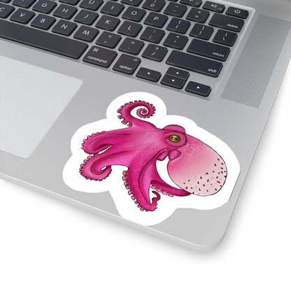 dragon fruit Octopus Kiss-Cut Sticker Paper products Printify 4" × 4" White 