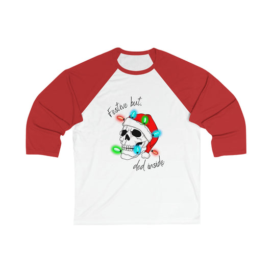 Unisex 3\4 Sleeve Baseball Tee Long-sleeve Printify White/ Red S 