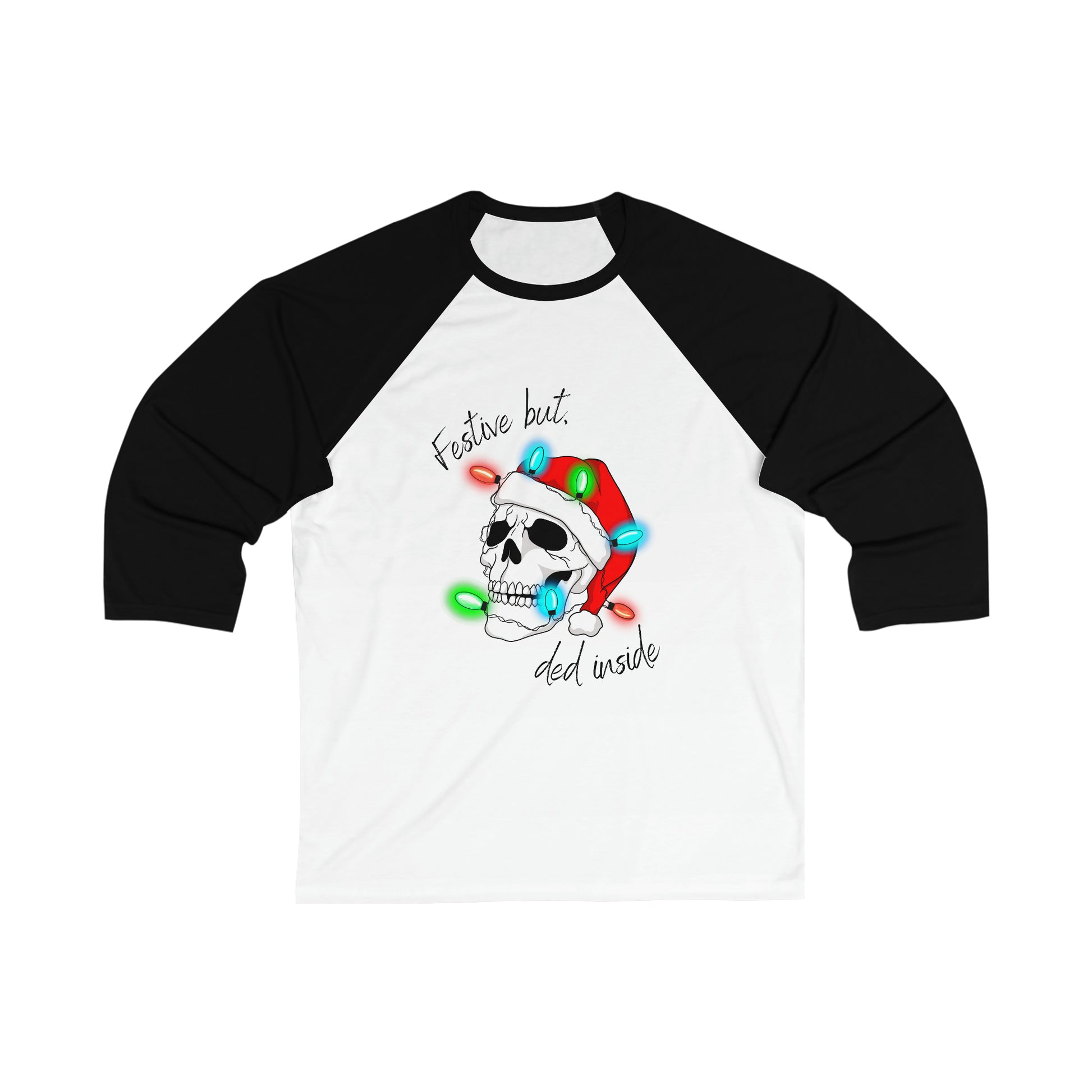 Unisex 3\4 Sleeve Baseball Tee Long-sleeve Printify White/ Black S 