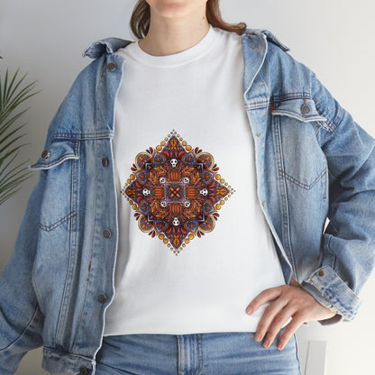 Fall Mandala Unisex Heavy Cotton Tee T-Shirt Printify   