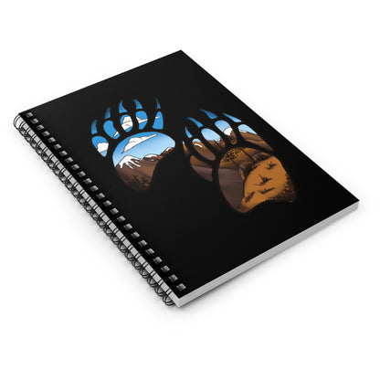 Bear paws Spiral Notebook - Ruled Line Paper products Printify   