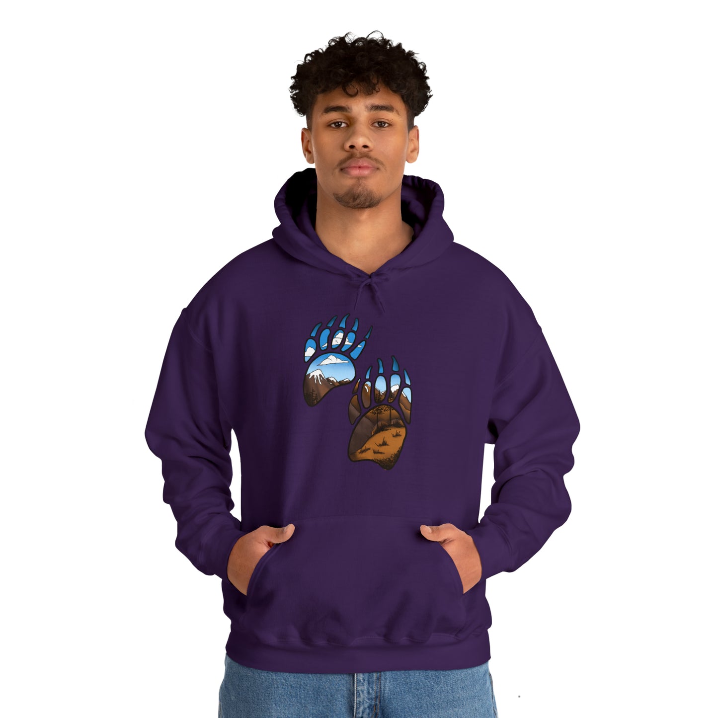 bear paws Unisex Heavy Blend™ Hooded Sweatshirt Hoodie Printify   