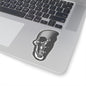 half skull design Kiss-Cut Sticker Paper products Printify 4" × 4" Transparent 