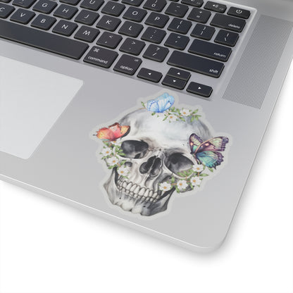 Butterfly and skulls Kiss-Cut Sticker