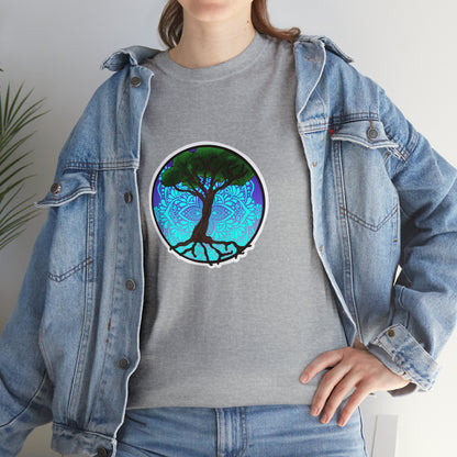 Tree of life Mandala Unisex Heavy Cotton Tee T-Shirt Printify   