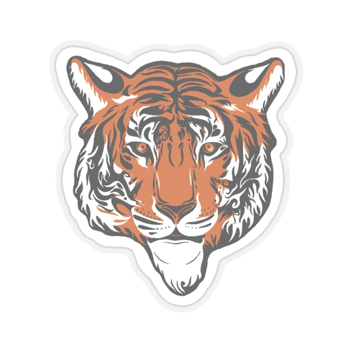 Tiger Kiss-Cut Sticker Paper products Printify   