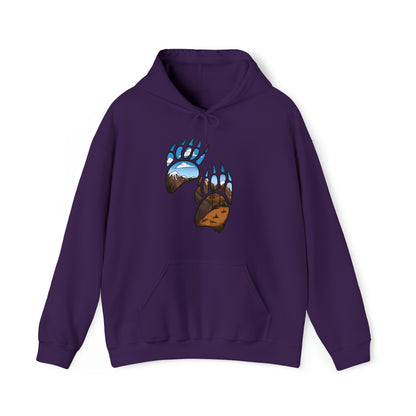 bear paws Unisex Heavy Blend™ Hooded Sweatshirt Hoodie Printify Purple S 