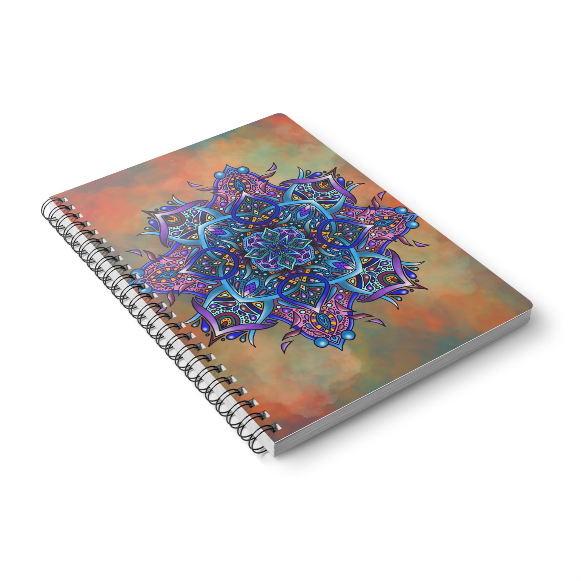 Mandala Wirebound Softcover Notebook, A5 Paper products Printify   