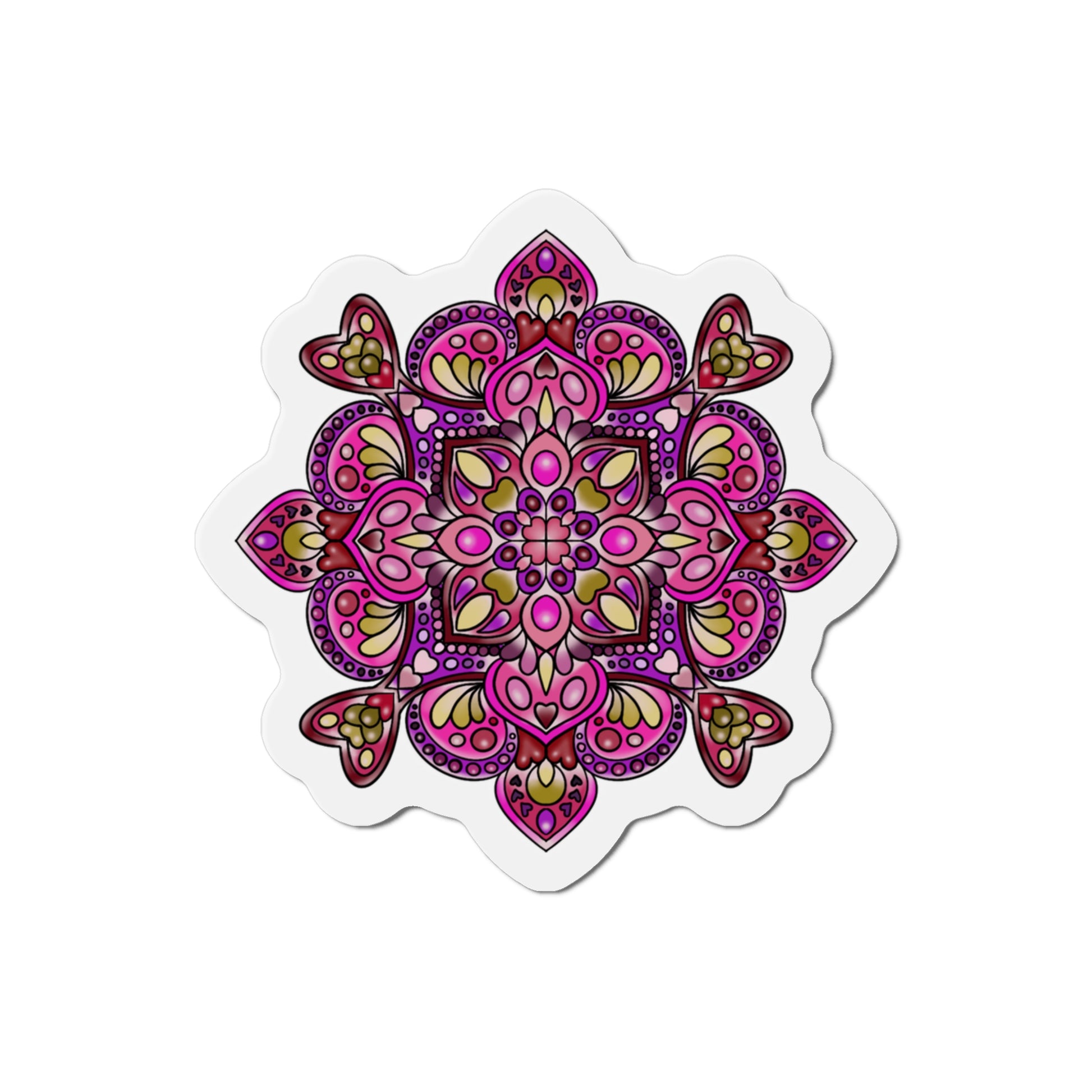 pink Mandala Die-Cut Magnet Home Decor Printify   