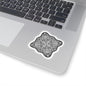 Spooky skull mandala Kiss-Cut Sticker Paper products Printify 3" × 3" Transparent 