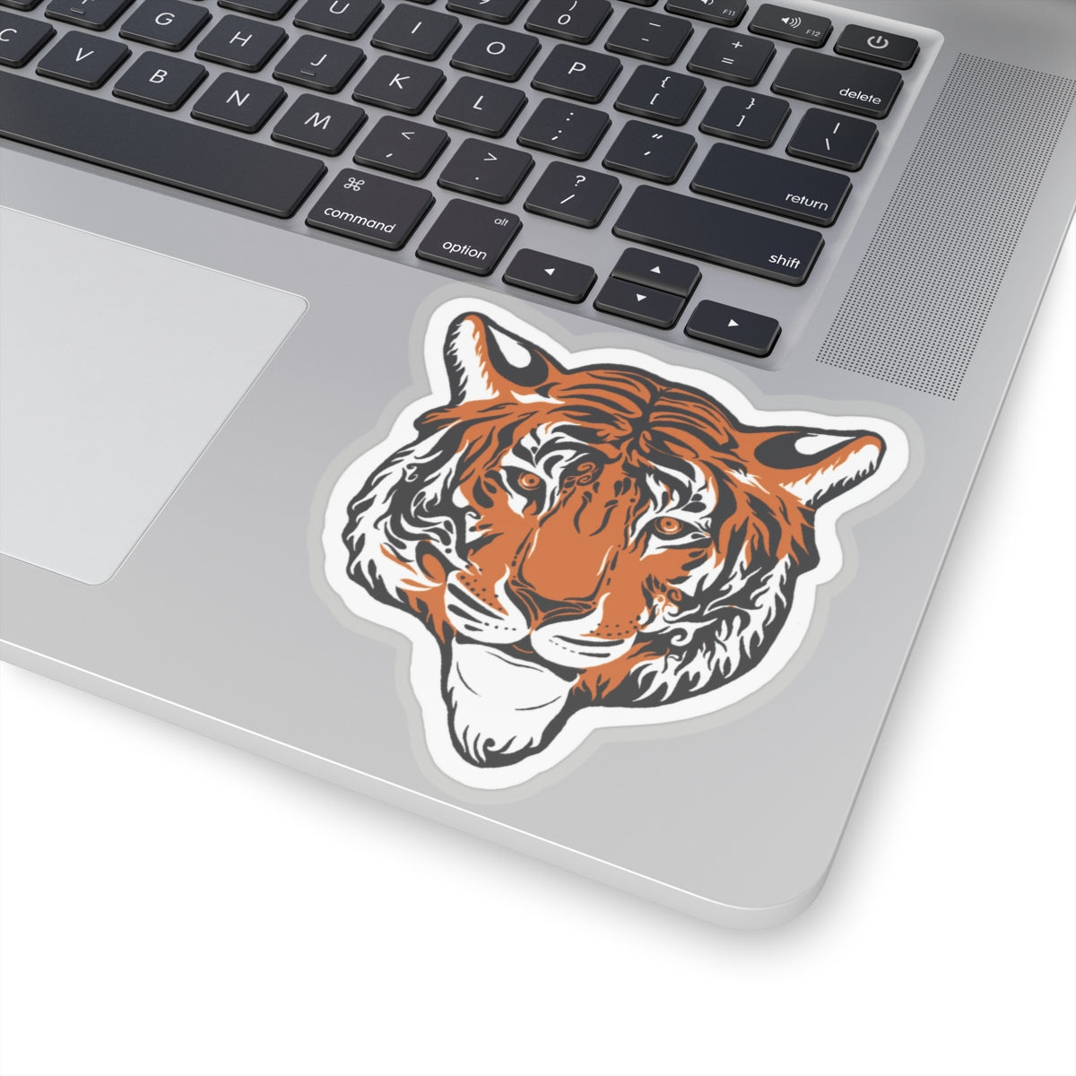 Tiger Kiss-Cut Sticker Paper products Printify 4" × 4" Transparent 