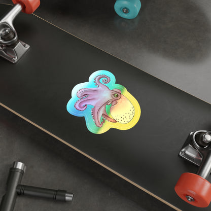 Octopus Holographic Die-cut Sticker Paper products Printify   