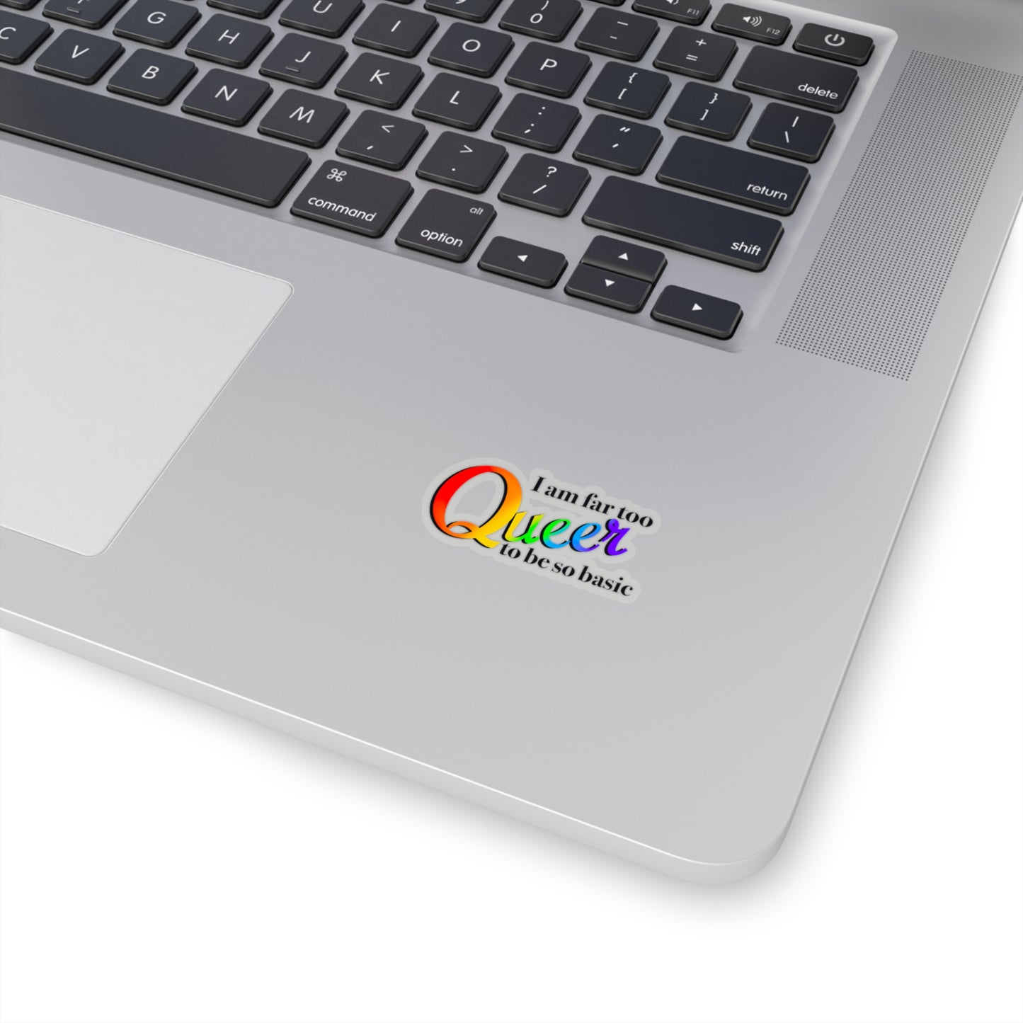 Far too Queer pride Kiss-Cut Sticker Paper products Printify   