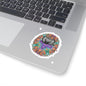 Mandala Hedgehog Kiss-Cut Sticker Paper products Printify 3" × 3" White 