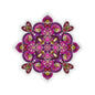 Pink Mandala Kiss-Cut Sticker Paper products Printify 6" × 6" Transparent 