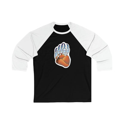 Bear Paw Unisex 3\4 Sleeve Baseball Tee Long-sleeve Printify Black/ White XL 