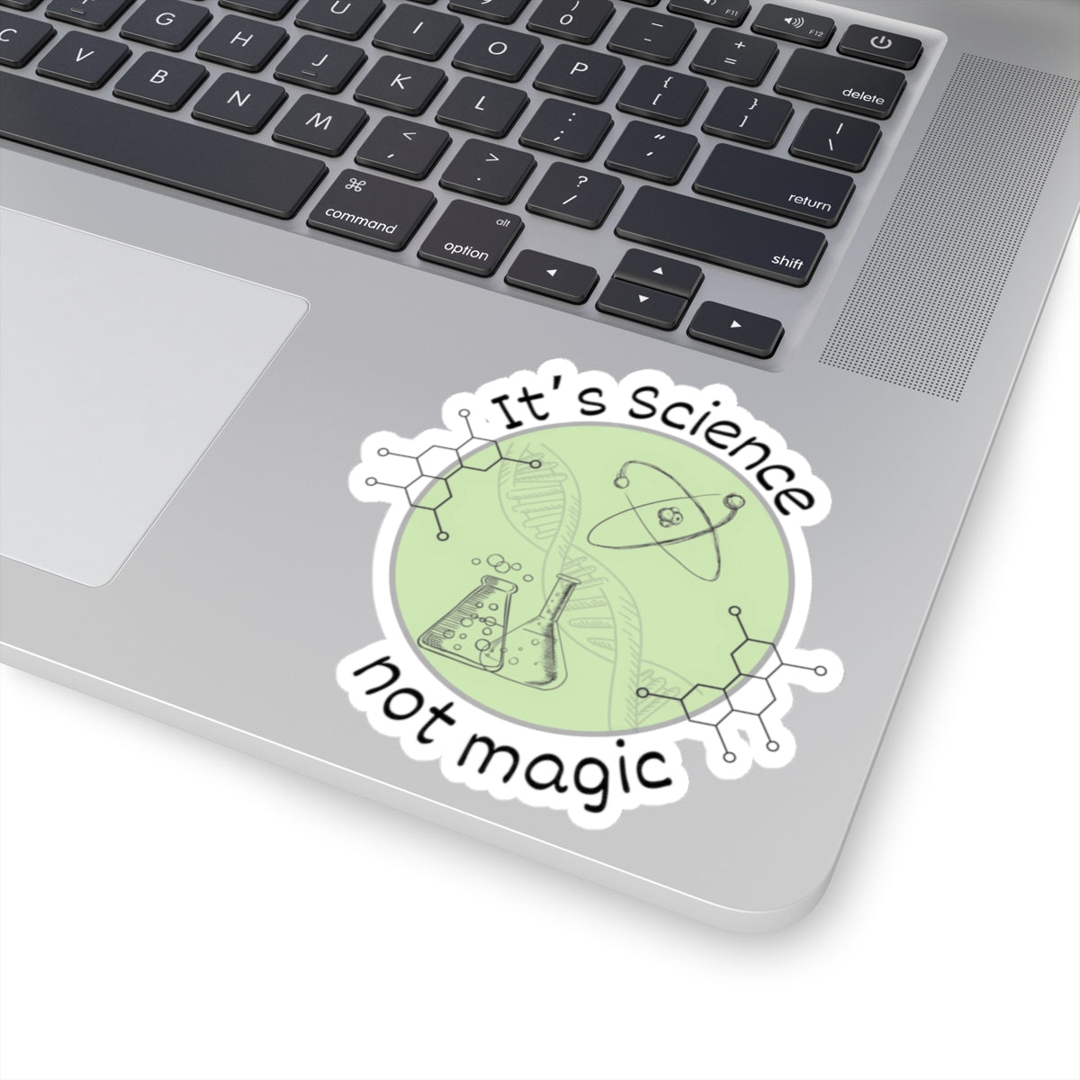 Its science not magic Kiss-Cut Sticker Paper products Printify   