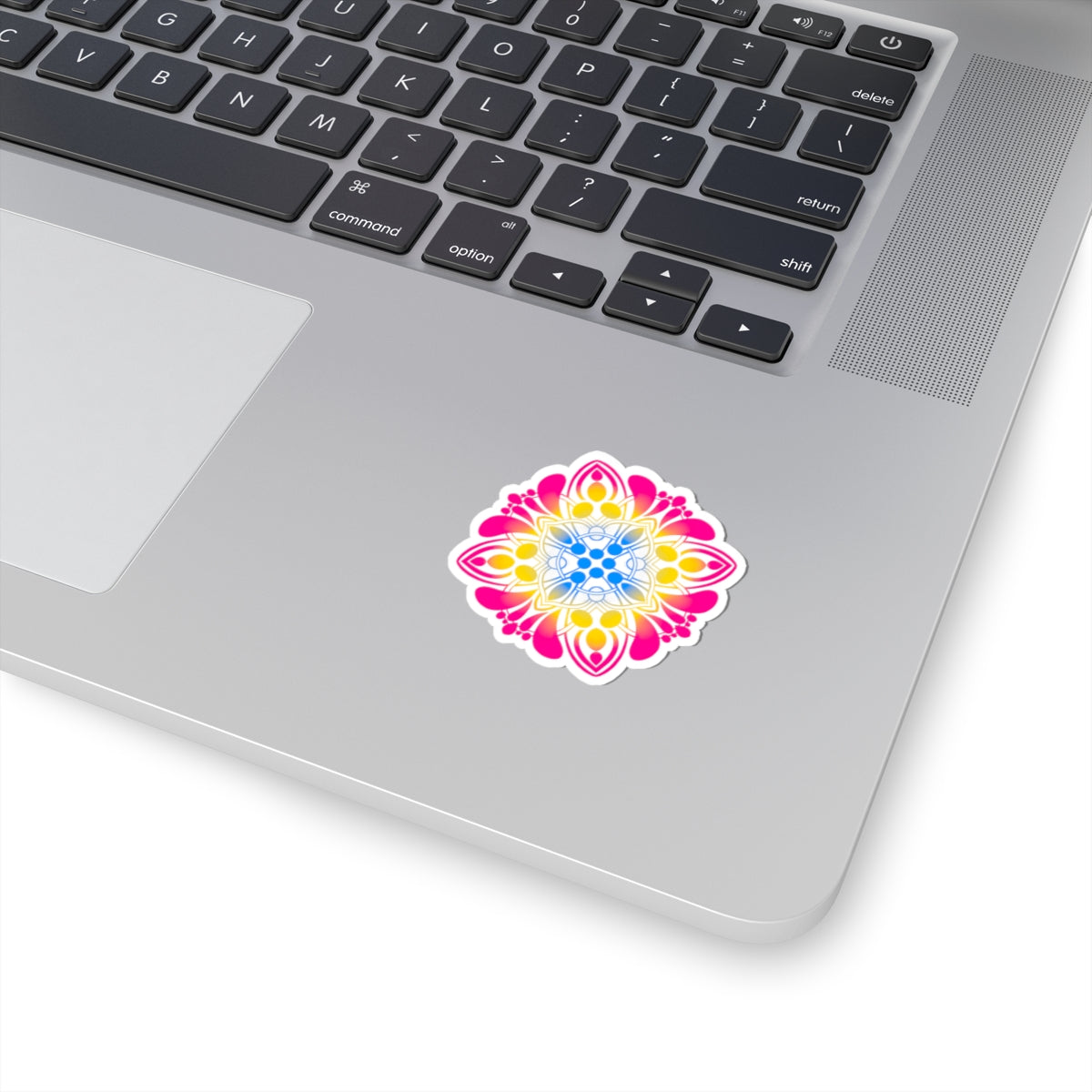 Pansexual pride Mandala Kiss-Cut Sticker Paper products Printify   