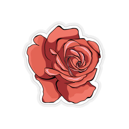 Rose Kiss-Cut Sticker Paper products Printify 2" × 2" Transparent 