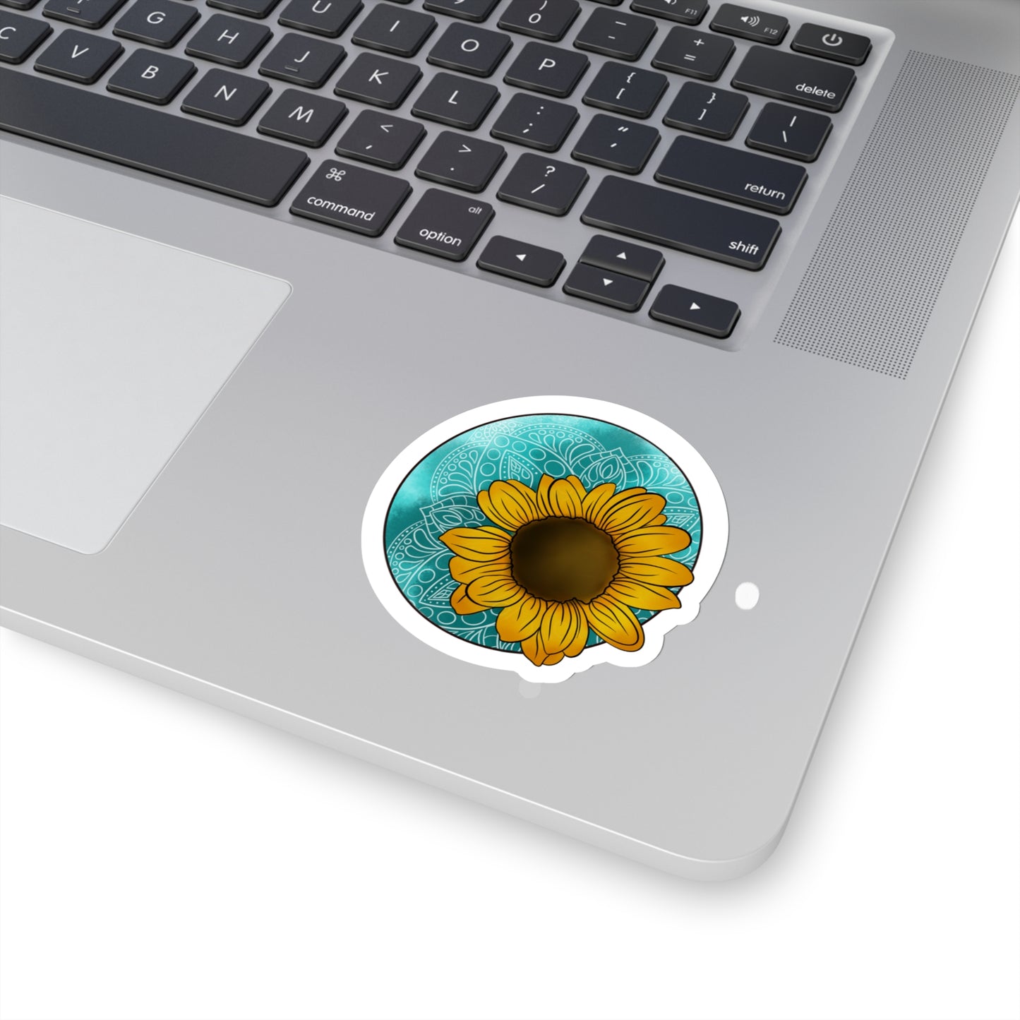 Sunflower Kiss-Cut Sticker Paper products Printify   