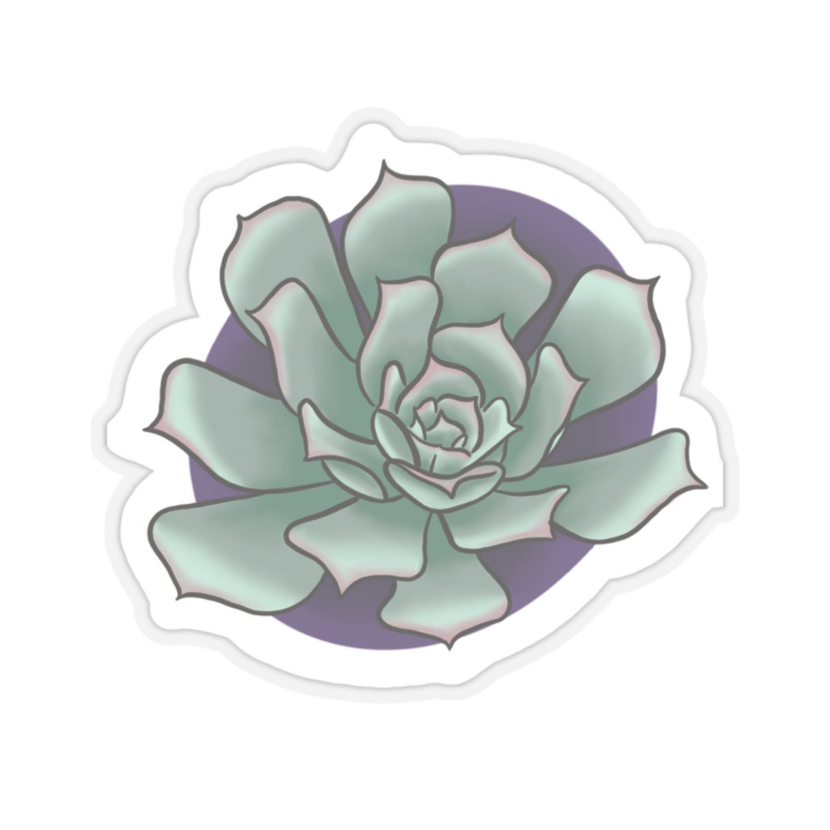 Succulent Kiss-Cut Sticker Paper products Printify   