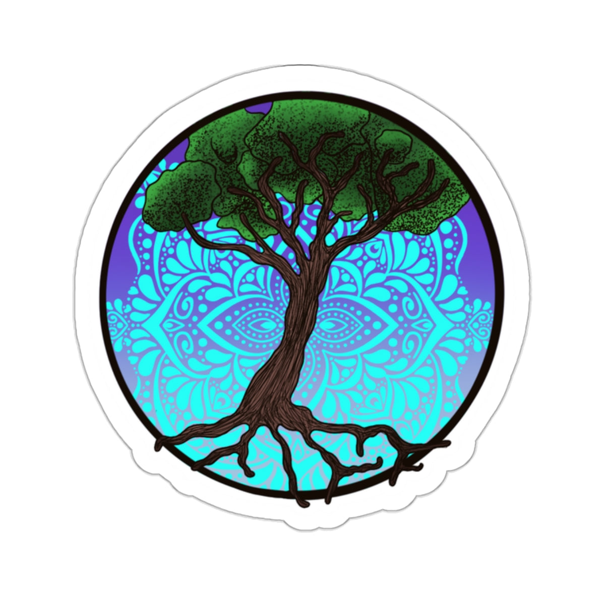 Tree of life Kiss-Cut Sticker Paper products Printify   