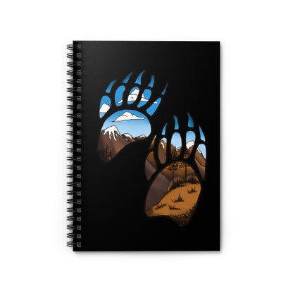 Bear paws Spiral Notebook - Ruled Line Paper products Printify   